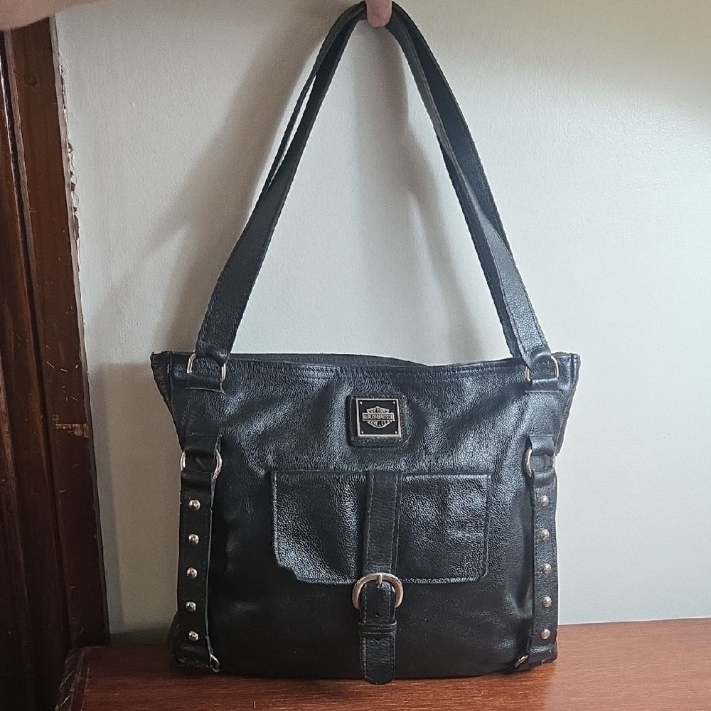 Vintage Harley Davidson Leather Satchel